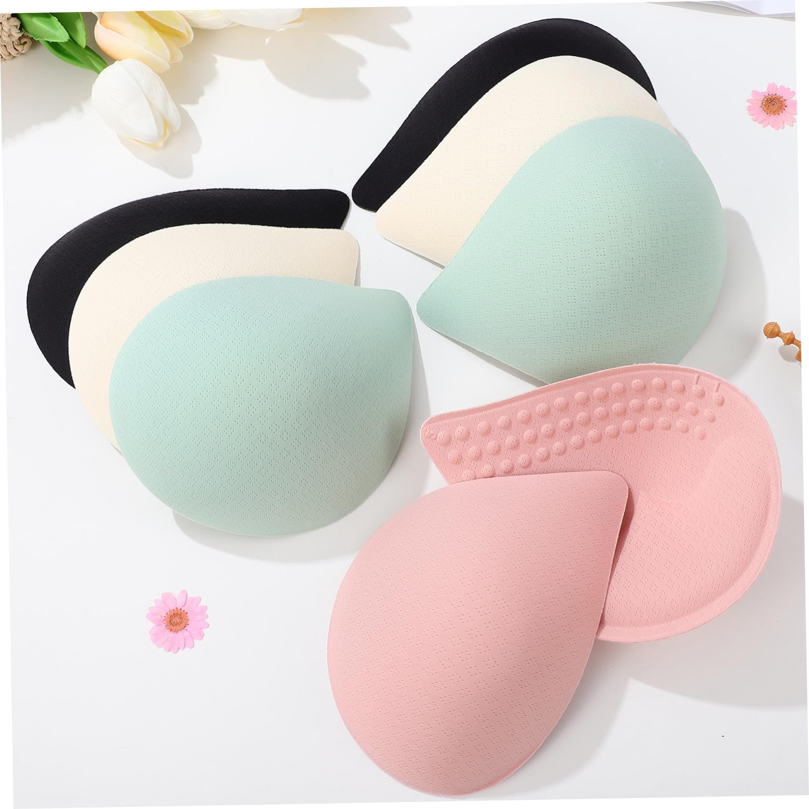 IMIKEYA 12 pares Almohadillas de Sujetador Cómodas Suaves de Elástica para Ropa Interior y Vestidos Cojines Transpirables para Aumentar Volumen Natural