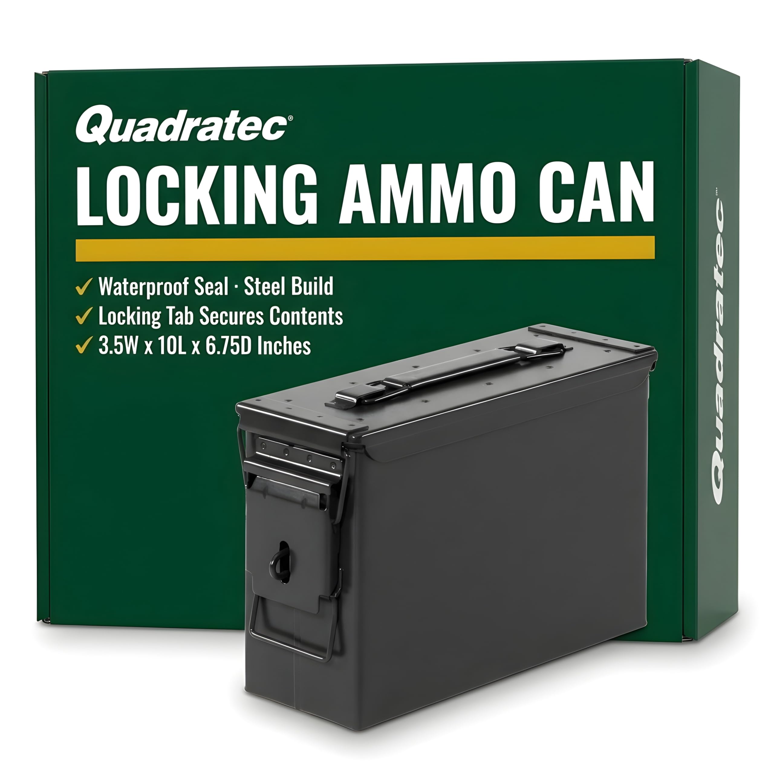 Amazon.com: Quadratec 7.62mm Ammo Can, Black - Waterproof Ammo Box