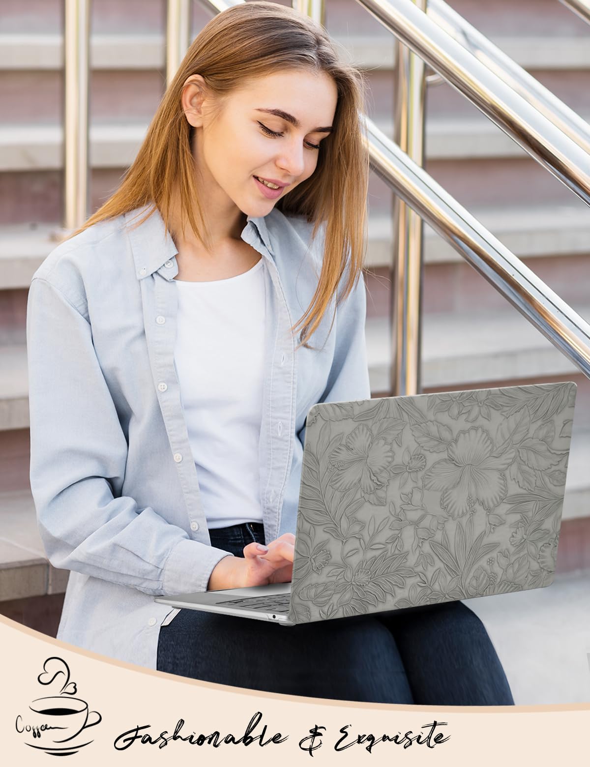 Harte Laptop Hülle Für MacBook Air 13,3" / 13,6" (2020-2022) – Kunststoff-Hartschale Mit Blumen-Design
