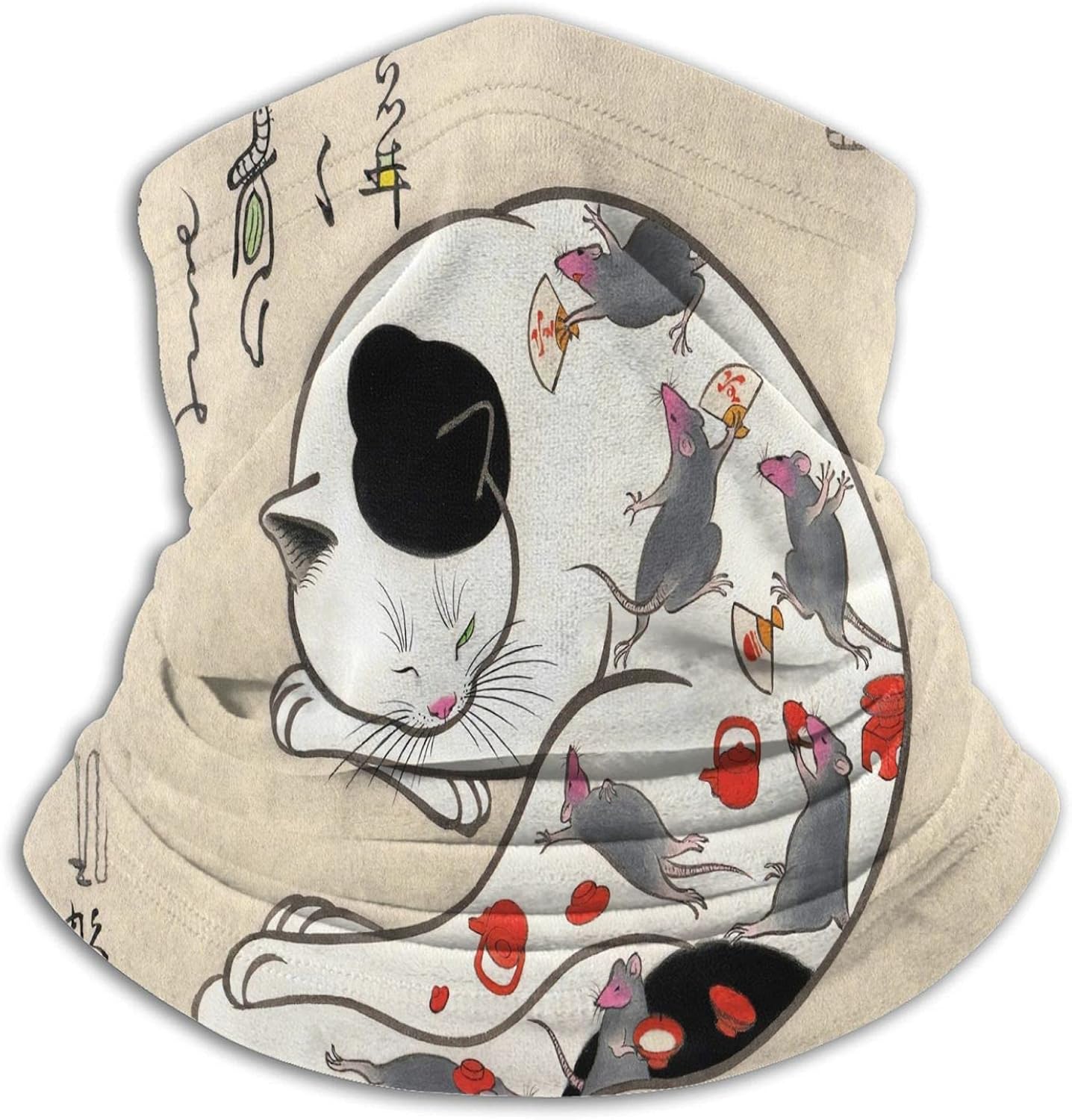 お酒とネズミ タトゥーネコ 人気の製品 ネックウォーマー マフラー