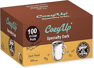 CozyUp Specialty Dark, Single-Serve Coffee Pods for Keurig K-Cup Brewers, Dark Roast Coffee, 100 Count