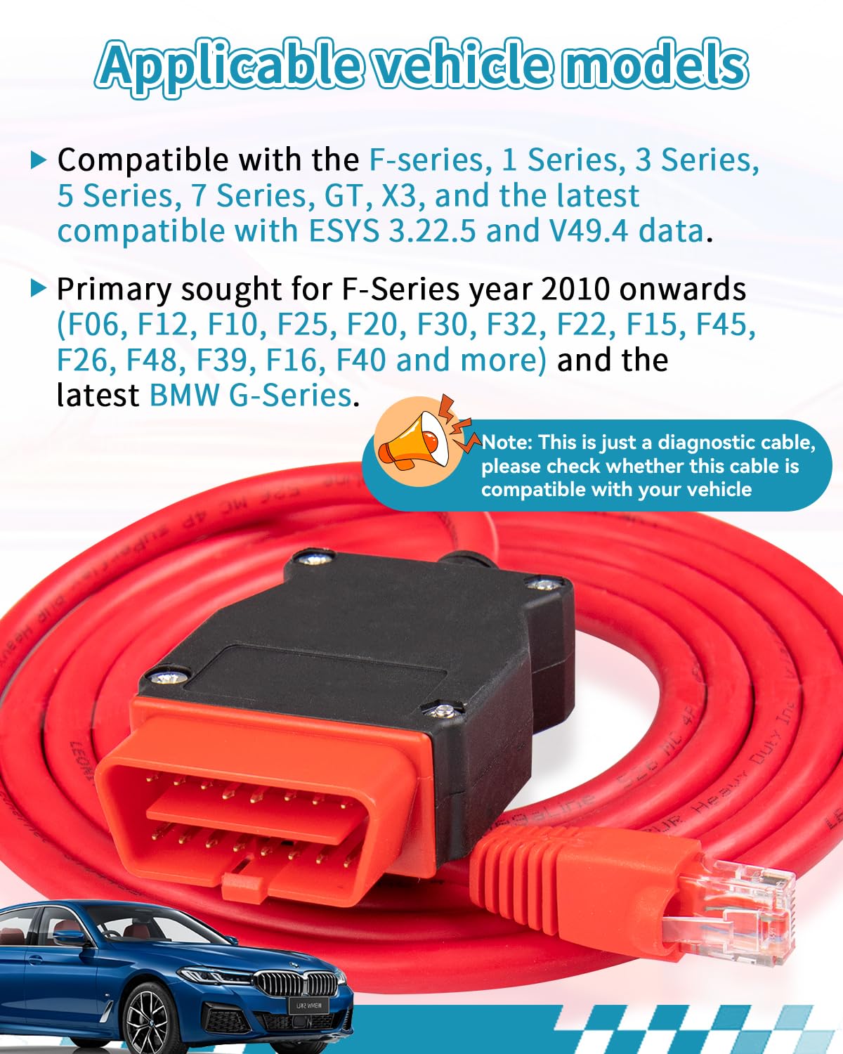 Amazon.co.jp: FENNICA Enet OBD2ケーブル BMW F G iシリーズ