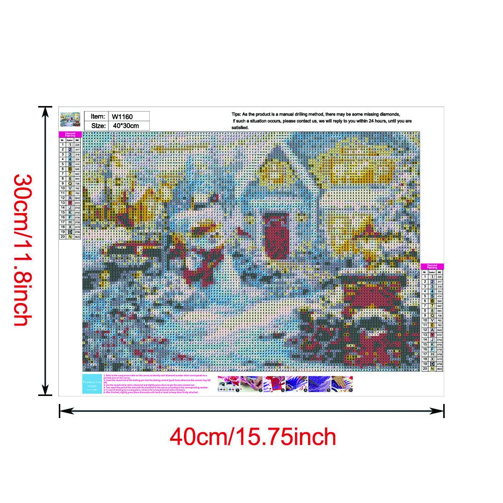 5D Diamond Painting Weihnachtsmotive - DIY Diamantbilder Baum & Schneemann