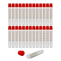 Vista 12 de Tubos de viales criogénicos de PP de 0.1 fl oz, rosca externa, sin código de barras, viales de plástico estériles con tapa de sellado estupenda