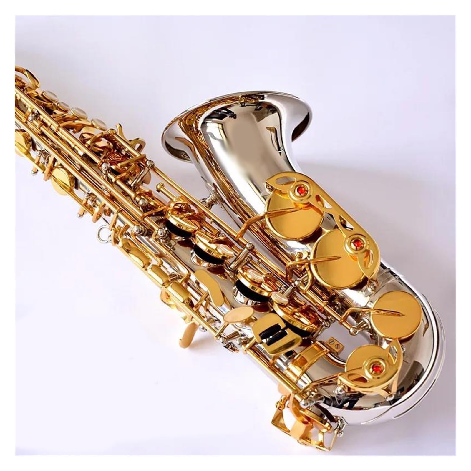 Saksofon Saksofon Altowy Nikiel Srebrny Saksofon Altowy Eb Tune Saksofon Mosiężny Instrument Muzyczny Złoty Lakier Na Klucze Z Etui