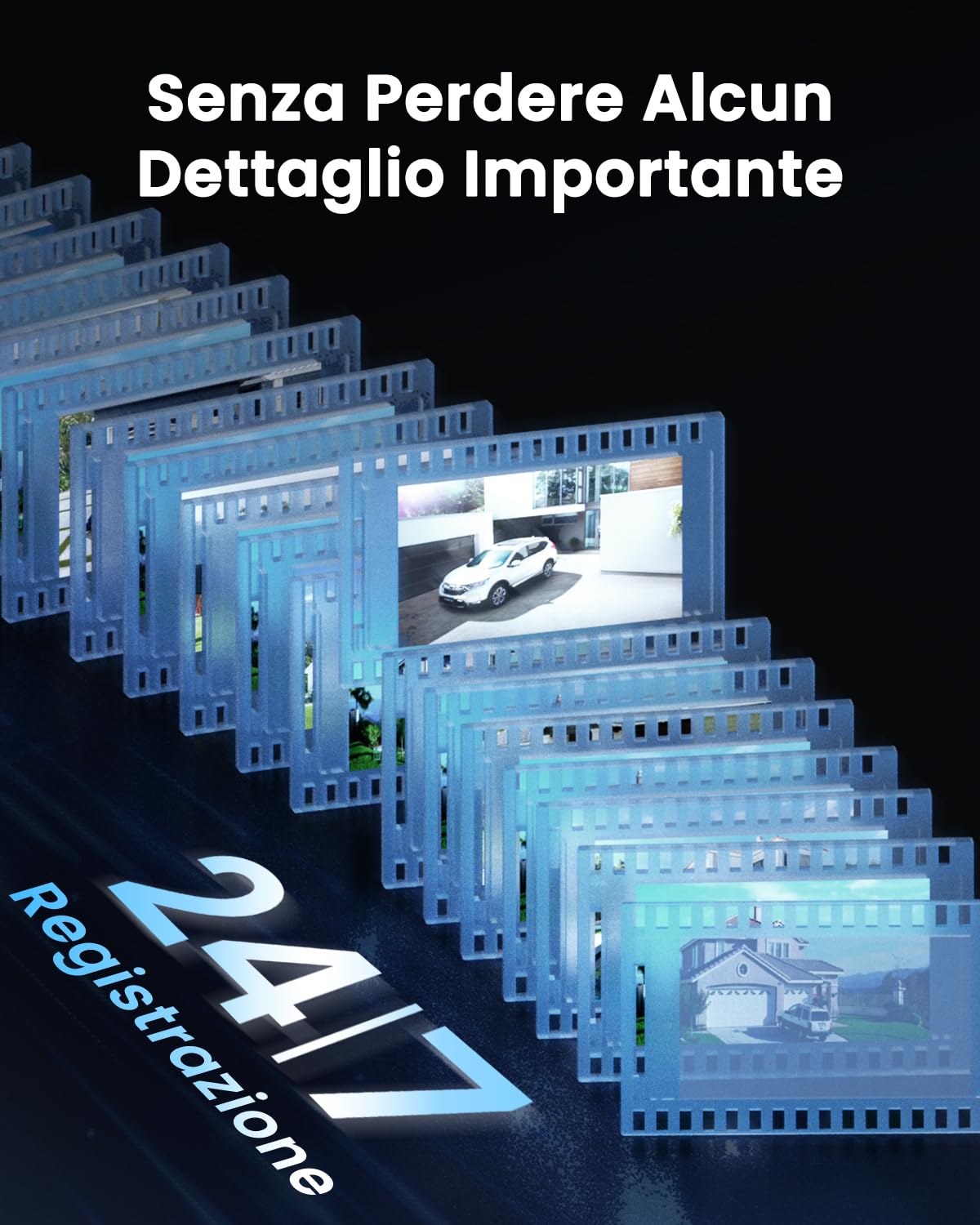 ANRAN 5MP Telecamera di Sorveglianza Esterno, Supporto WiFi 2,4/5GHz | 360° PTZ, Tracciamento Automatico, Rilevamento PIR, Visione Notturna a Colori, Audio Bidirezionale, Alexa, P3 Max