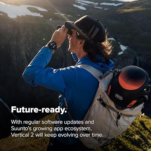 Miniatura 8 de SUUNTO Reloj deportivo con GPS vertical 2, pantalla táctil AMOLED brillante de 1.5 pulgadas, linterna LED, duración de la batería de 20 días, mapas