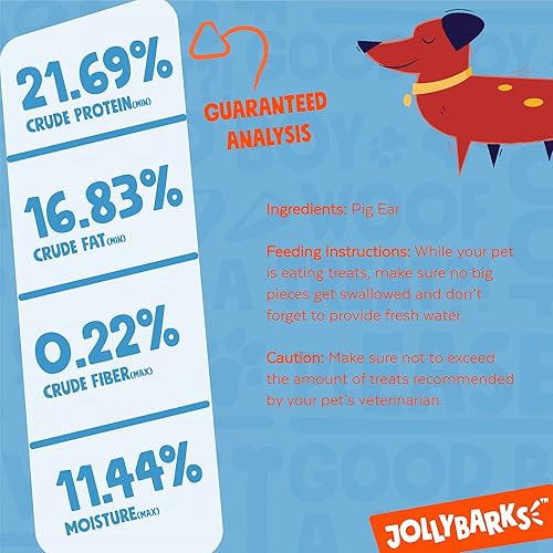 Miniatura 4 de Jolly Barks Orejas de cerdo para cachorros (1 libra) - Orejas de cerdo naturales de primera calidad para perros, tiras de cerdo para perros,