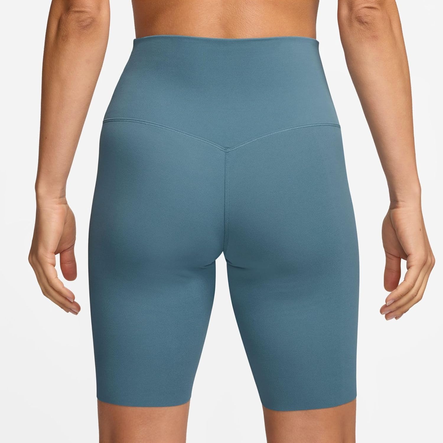 Nike Women's Zenvy Gentle-Support High-Waisted 8" Biker Shorts, Smokey Blue, Medium - Image 3