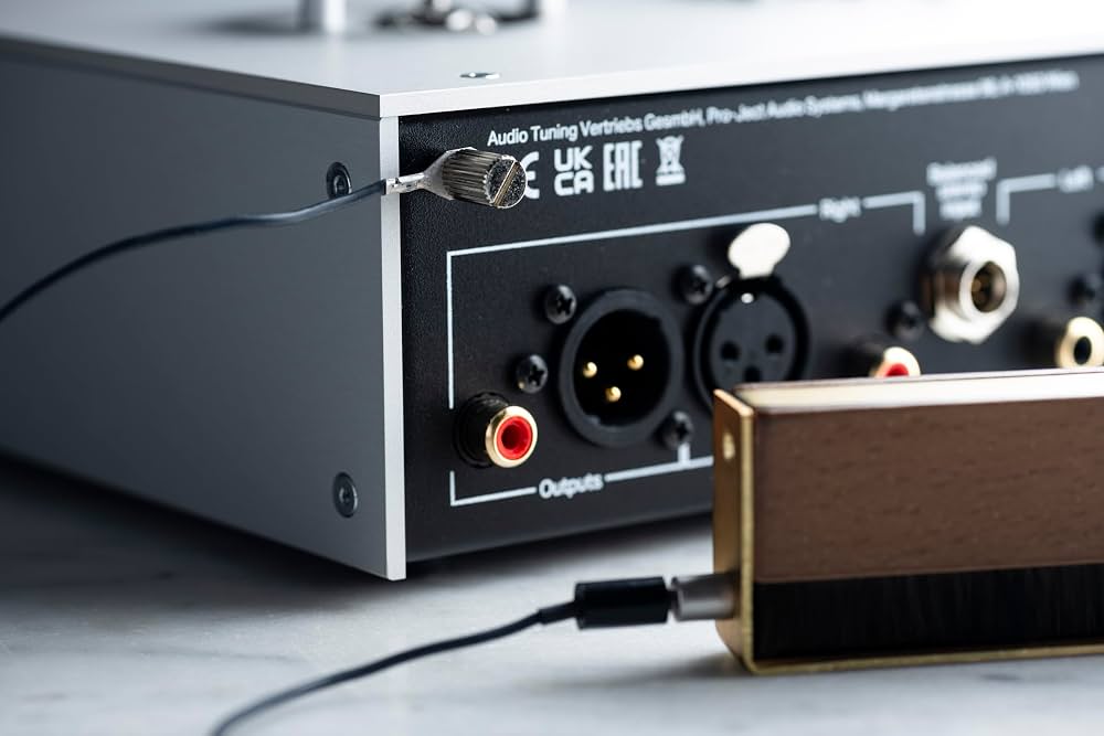 Pro-Ject BRUSH IT Premium – Spazzola Antistatica Per Vinili, Fibra Di Carbonio, Manico In Legno E Metallico