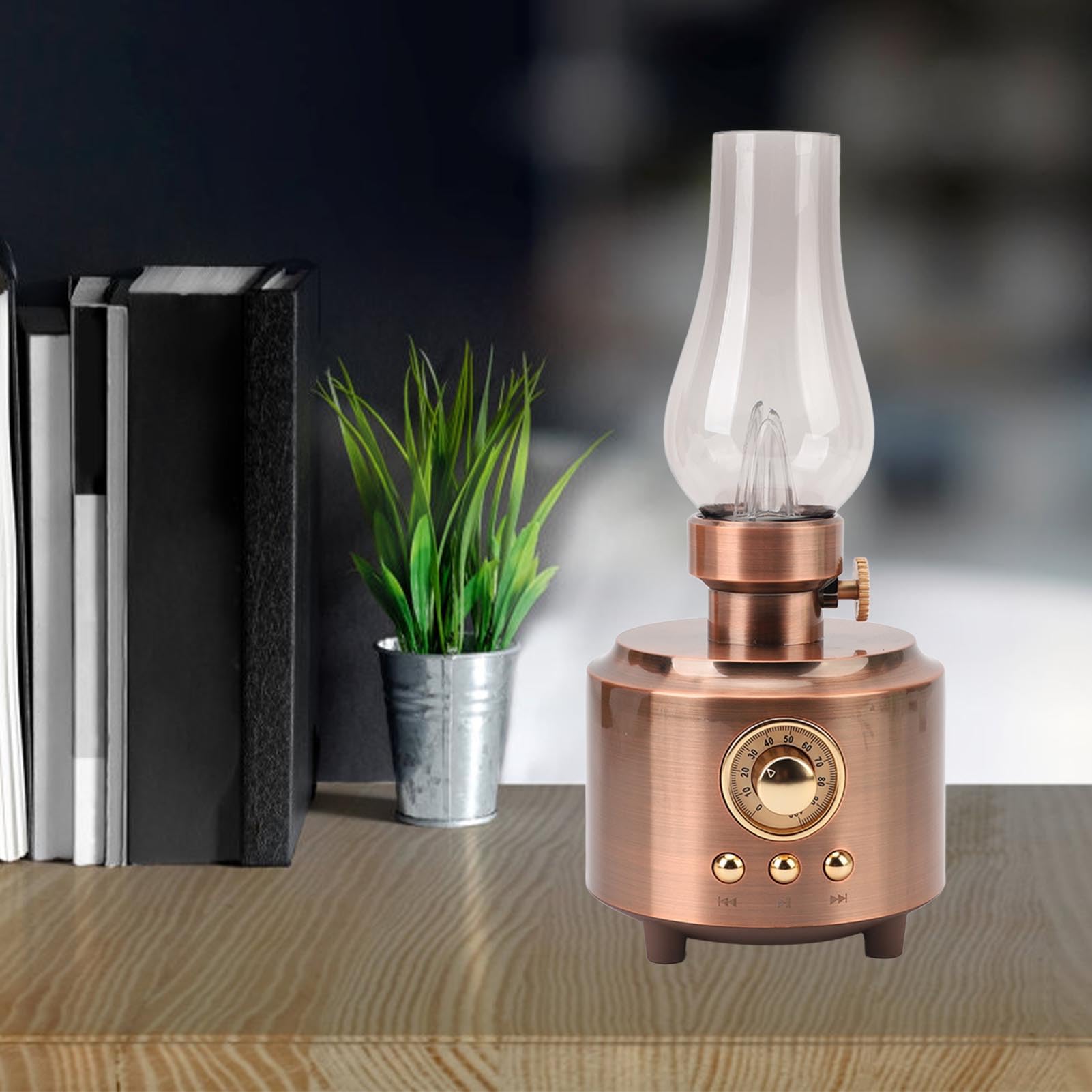 Lampada Retro Bluetooth, Altoparlante Wireless 5W, per Tavolo | Luce notturna vintage con USB, scheda TF, ingresso AUX, per camera da letto, soggiorno, ufficio