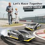 Lamborghini Remote Control Car, 1:18 Scale Official Licensed Lamborghini Toy Car, 35 Km/h Fast Rc Cars with Led Light, 2.4Ghz Model Car for Adults Boys Girls Birthday Ideas Gift.