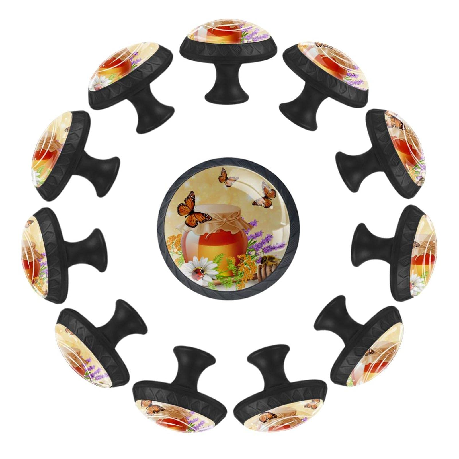 Boutons de tiroir papillon miel pour la déco de chambre d'enfant