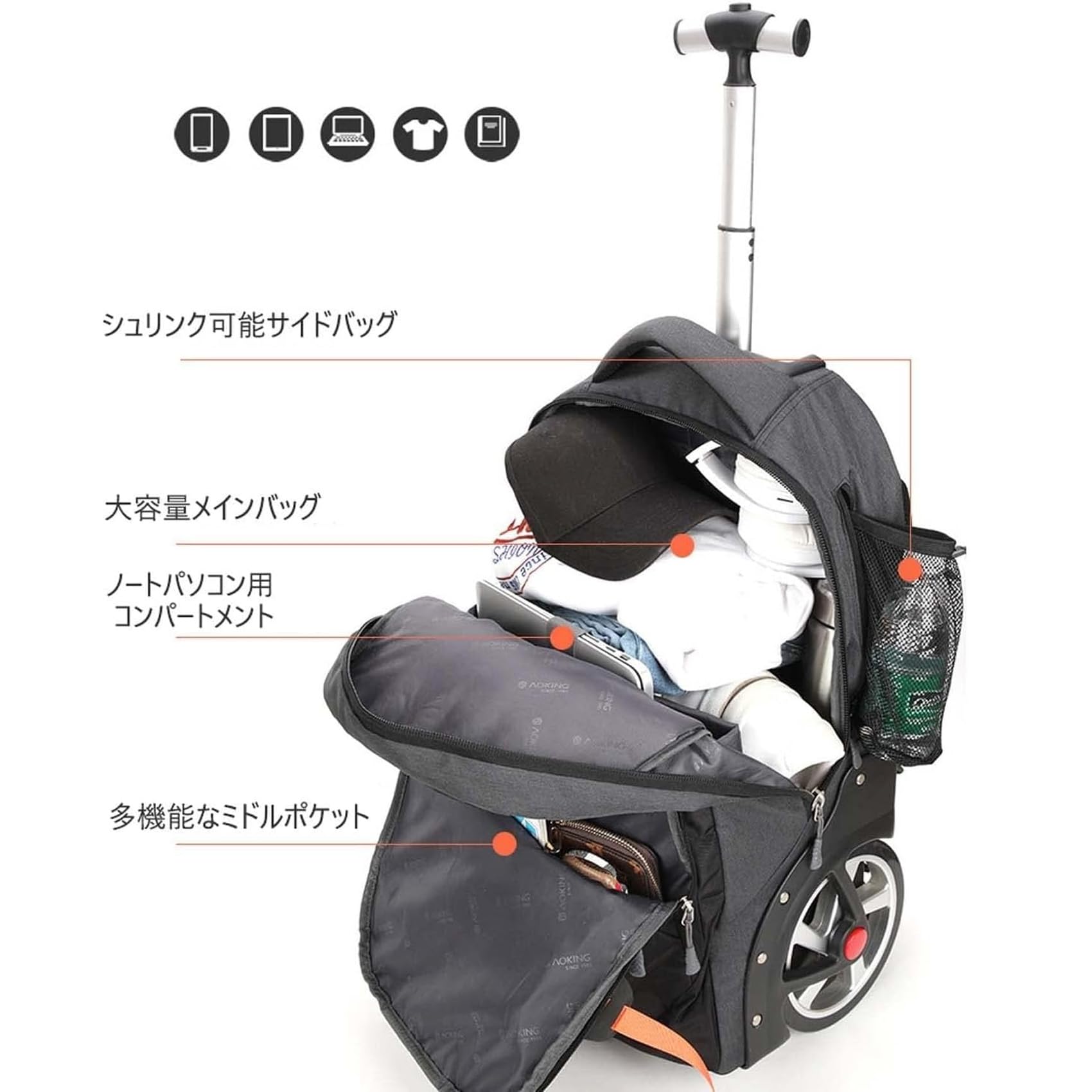 WilU  カセット付き Amazon.co.jp: Vrapnudc キャリーリュック リュックキャリー