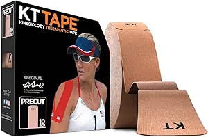 KT Tape, Original Cotton, Elastic Kinesiology Athletic Tape, 150 Precut 10” Strips