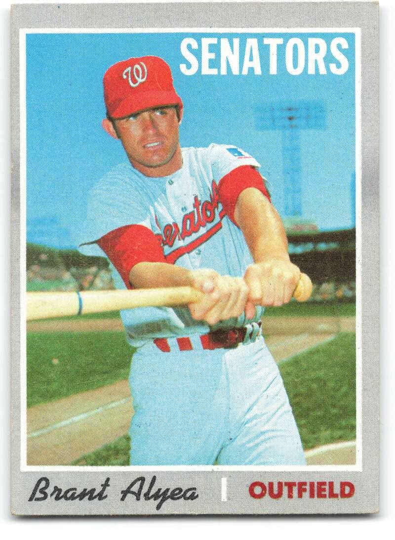 1970 Topps #303B Brant Alyea Cartoon on back Missing Baseball EX++ Excellent++ Washington Senators Baseball