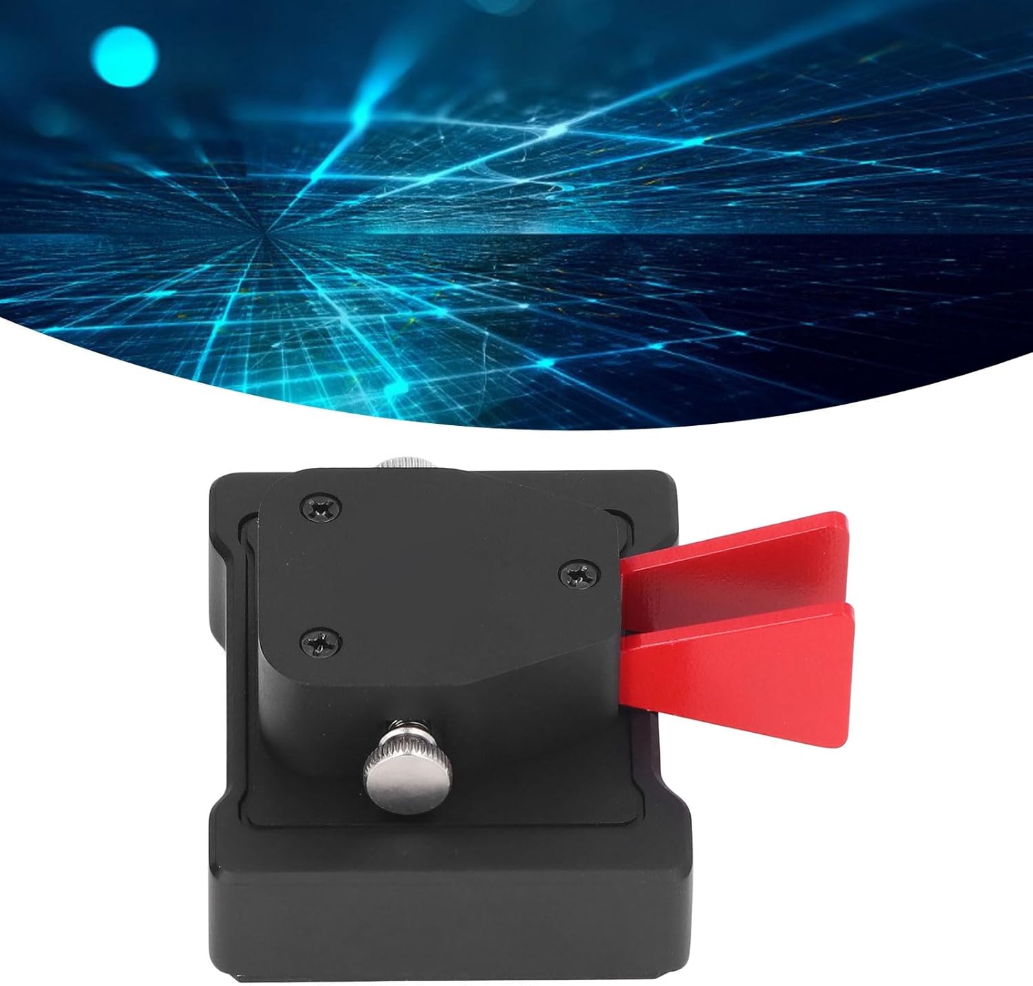CW Double Paddle Morse Code Key 730A, Automatic Paddle Keyer for Amateur Radio, 3.5mm Output, Silver Plated Contacts, ABS Material, 76x66x40mm