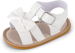 MASOCIO Sandals Baby Girl Shoes Summer Flat with Non-Slip Rubber Sole