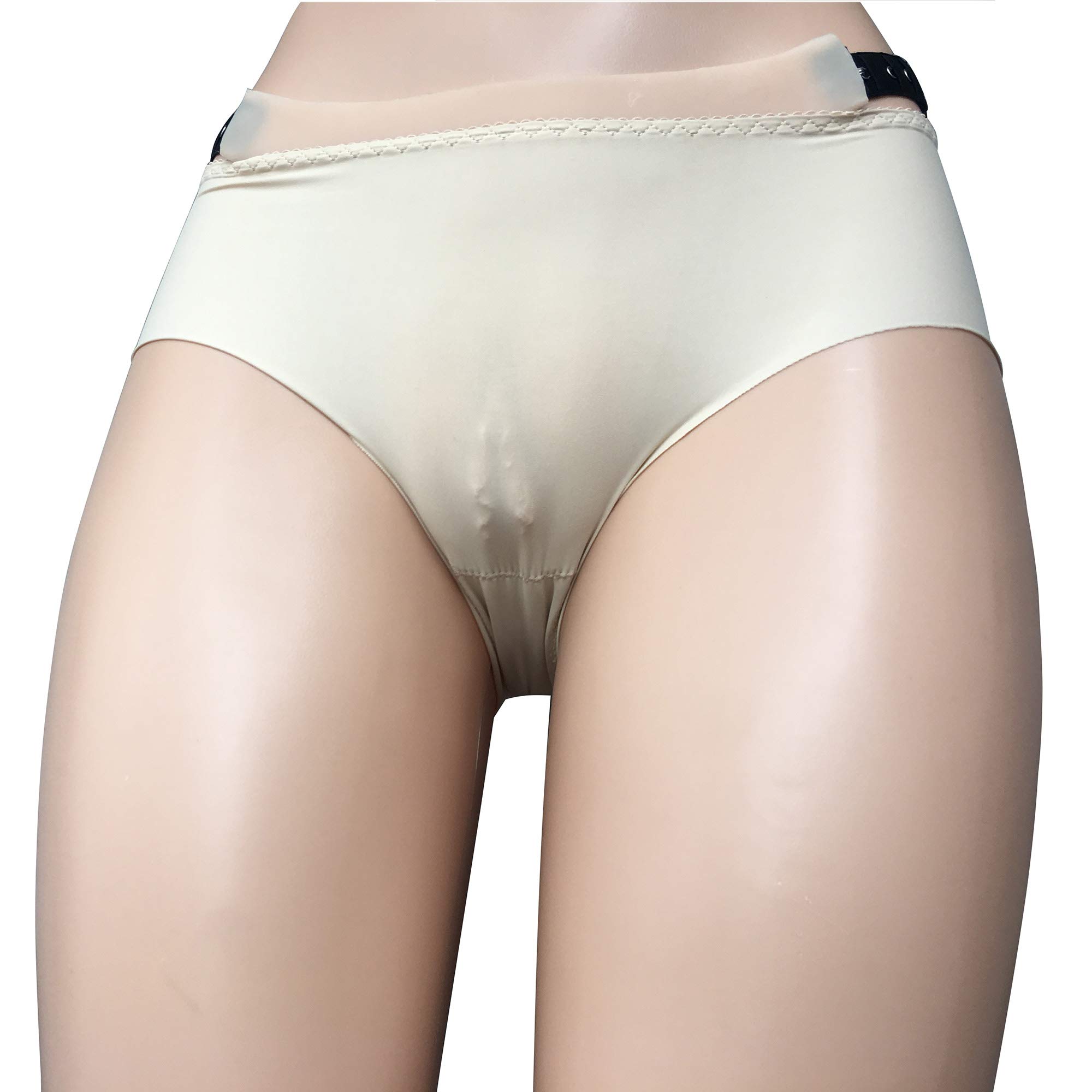 Camel Toe Men Hiding Gaff Silicone Panty - Fake Vagina Thongs G-String Realistico Slip Modellante Underwear per Crossdresser Travestito,Whitea~catheter