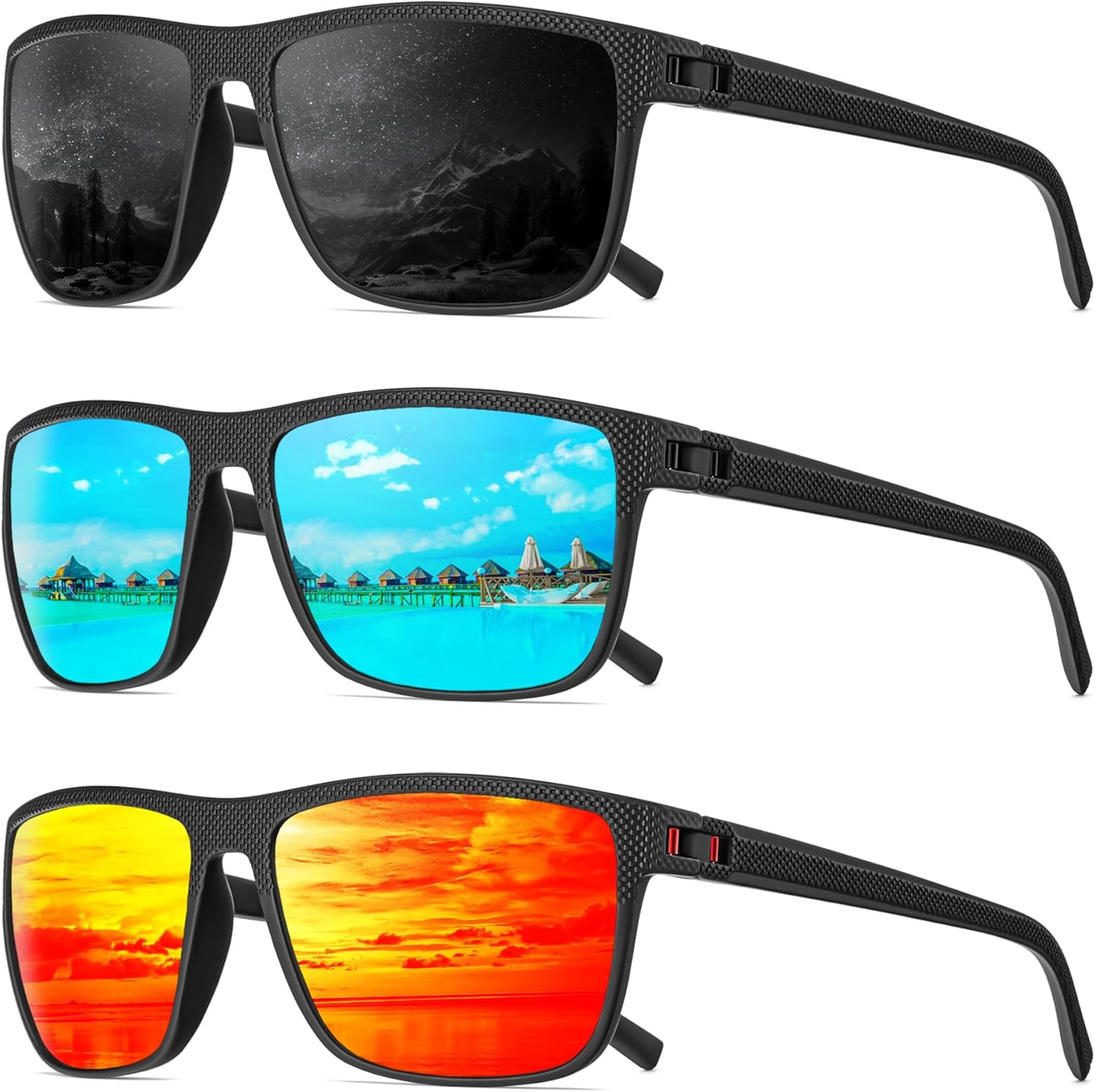 Polarized Sunglasses Men, Mens Sunglasses Polarized UV protection Lightweight Sun Glasses for Driving Fishing Golf