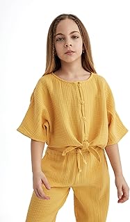 بلوزة بأكمام قصيرة ثلاثة أرباع للبنات من ديفاكتو، موديل B5062A8