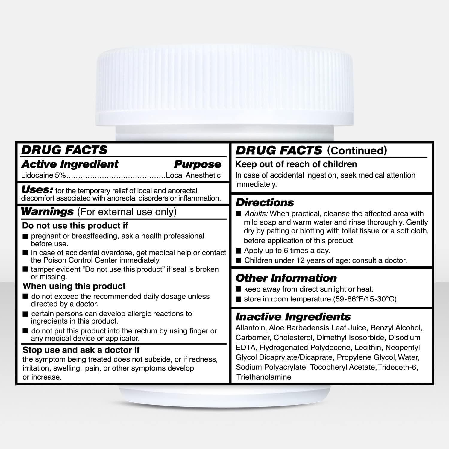 Clinical Resolution Numb Master 5% Lidocaine Numbing Cream Maximum Strength for Pain Relief, Fast Acting Topical Anesthetic Burn Itch Cream with Vitamin E and Aloe, OTC Hemorrhoid Treatment 4.20 Oz - Image 8