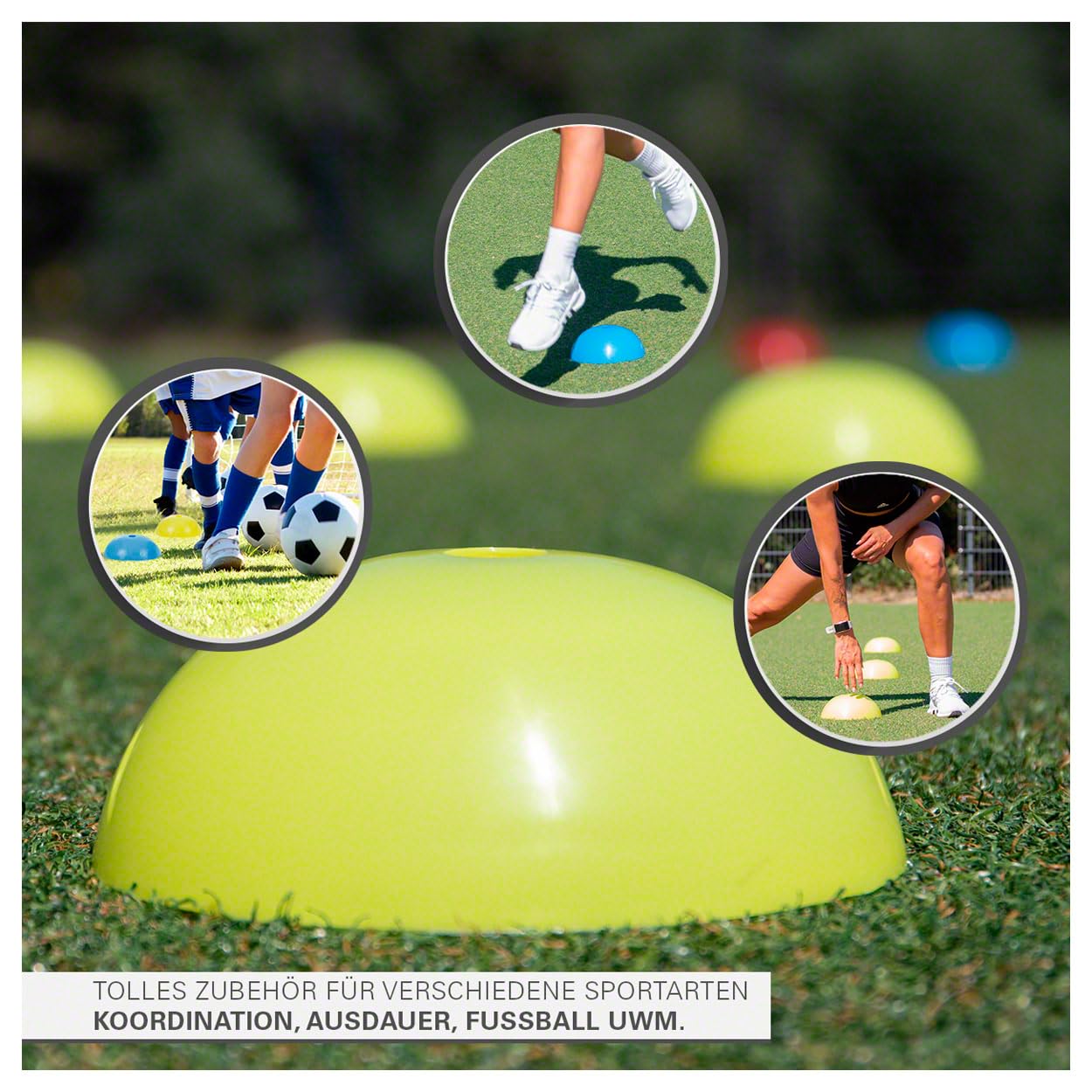 Sport-Tec Markierungshalbkugel Markierungshütchen Trainingshütchen Hütchen Training Fussball 40 Stück