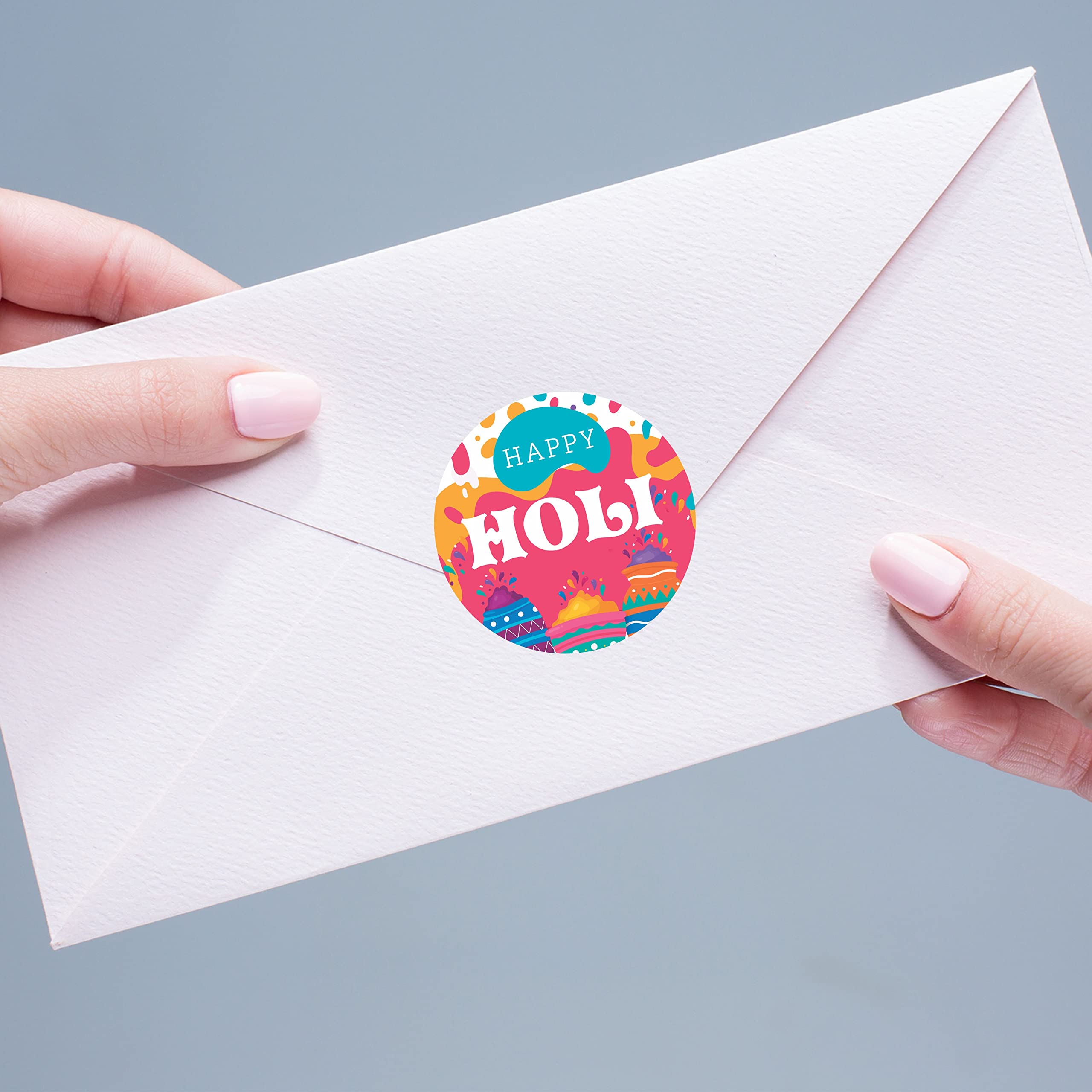 Goelite Happy Holi Stickers for Gifts Packaging and Journal, Decorations Set of 95 Stickers Self-Adhesive and High Glossy Stickers (Design 3) 2