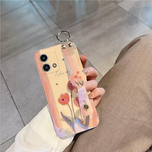 Miniatura 5 de Funda protectora para Motorola Moto G Stylus 5G (no 4G) 2023 de 6.6 pulgadas con correa para la muñeca con purpurina IMD lindo diseño de dibujos