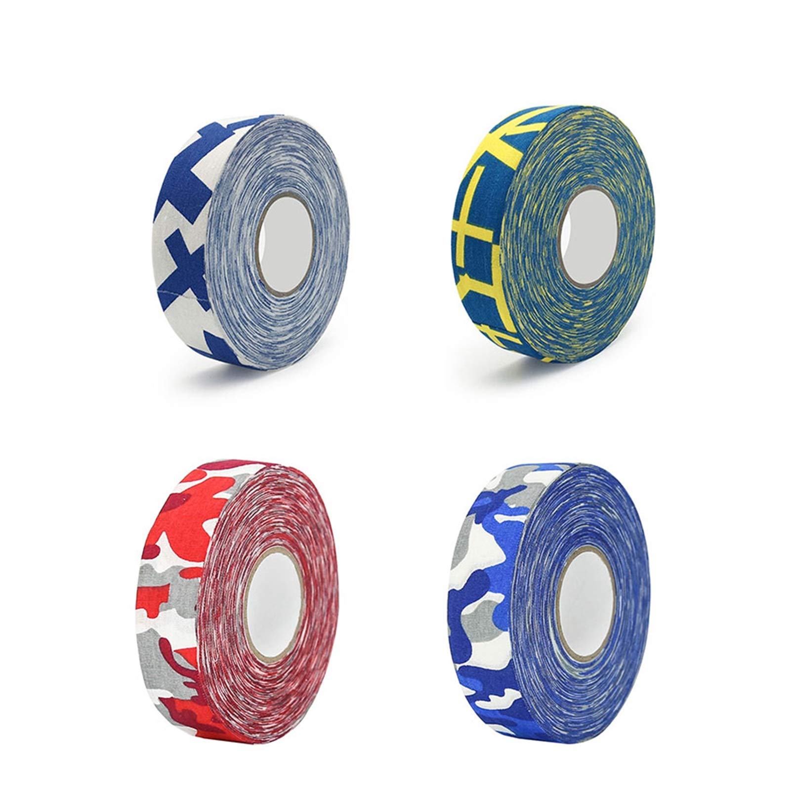 Grip tape 4 لفات الشريط منقوش، الشريط الهوكي العلم الوطني الشريط، شريط عدم الانزلاق عالية اللزوجة، التمويه شريط الهوكي منقوشة