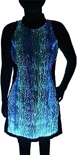 LED RGB Glow in The Dark Birthday Elegant Evening Party Dress,Mobile APP Control