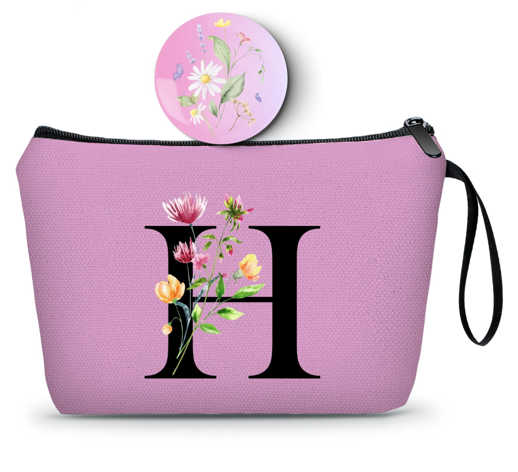 Birthday Inspirational Bridesmaid Proposal Team Small Gifts for Women Mom Aunt Teacher Sister Coworkers Makeup Cosmetic Bag Travel with Mirror Mothers