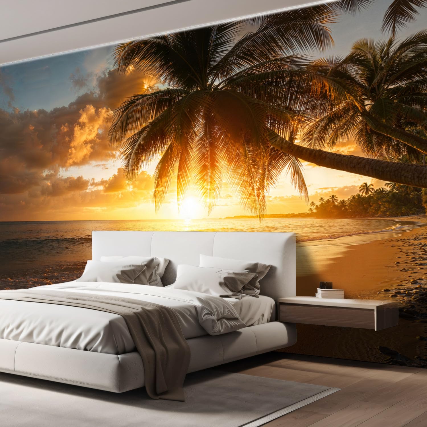 Carta Da Parati Murale Vista Del Mare Al Tramonto, 400x280cm