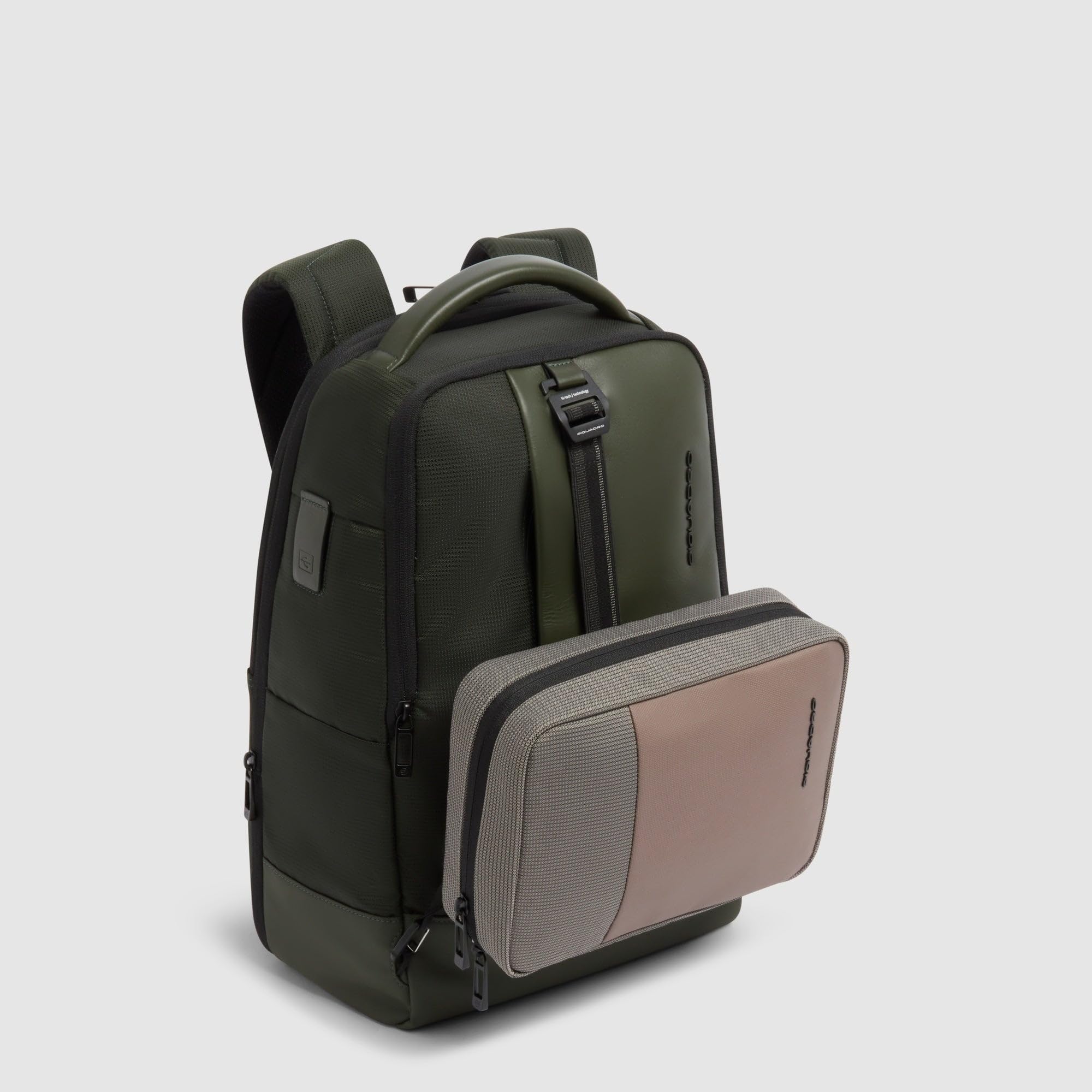 PIQUADRO - Zaino Porta PC 14" con Porte USB e USB Type C - Uomo - Verde