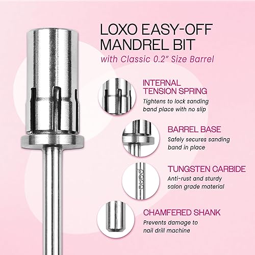 Miniatura 2 de Pana - 100 unidades de bandas para limar las uñas, con mandril color plata u oro