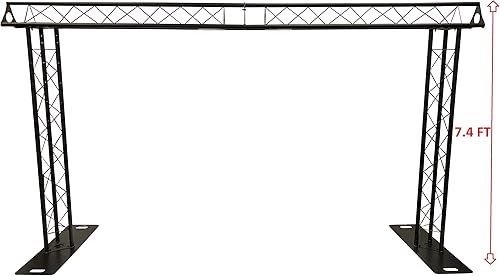 Kit de arco negro Truss de 13.2 pies de ancho móvil portátil DJ sistema de iluminación arco de metal