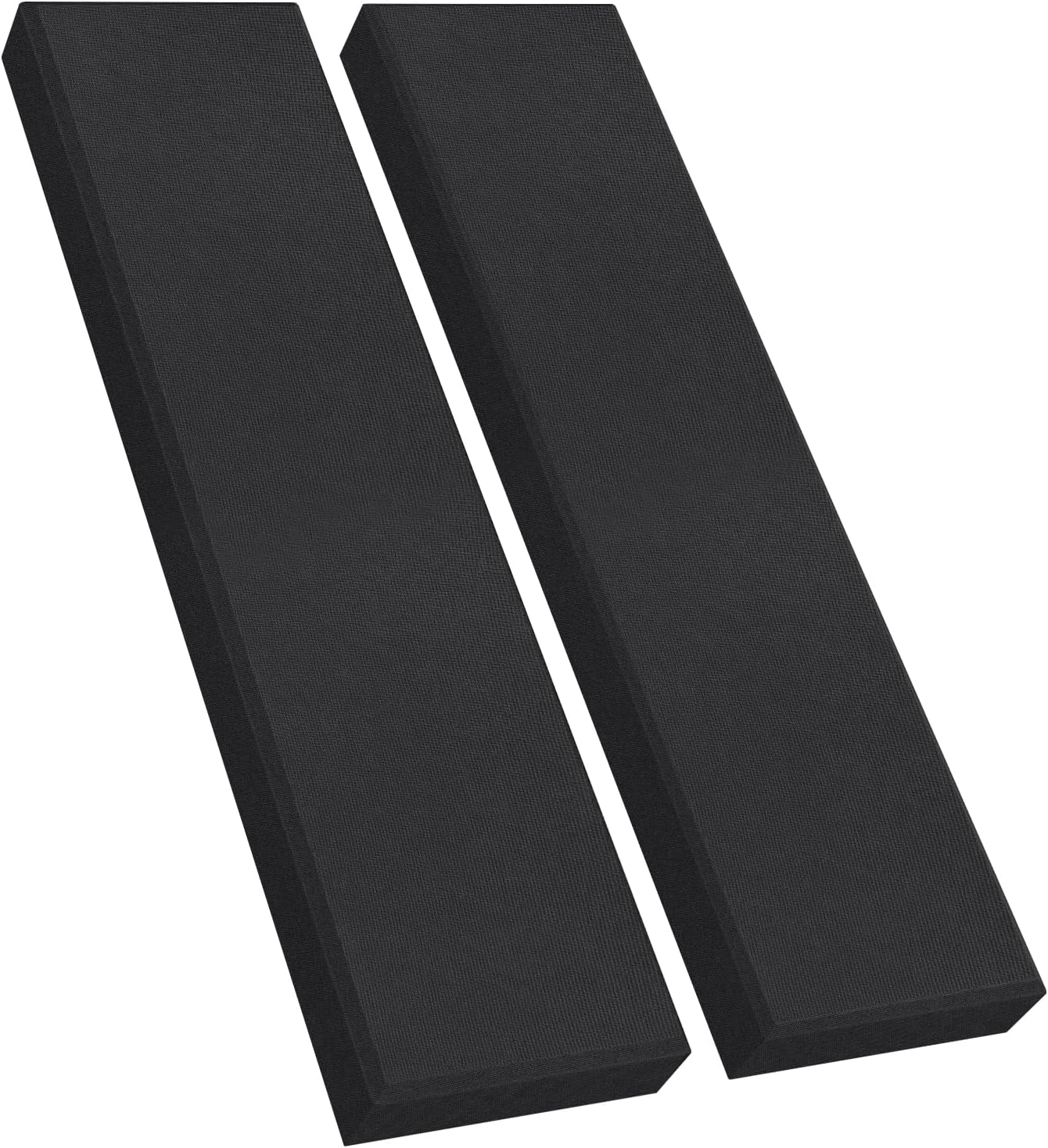 2 Pack 2" Thick Acoustic Panels, 47.24" X 11.81" Fiberglass Wall Panel, Acoustic Panels Sound Absorbing for Office, Studio, Home Theatre - Black