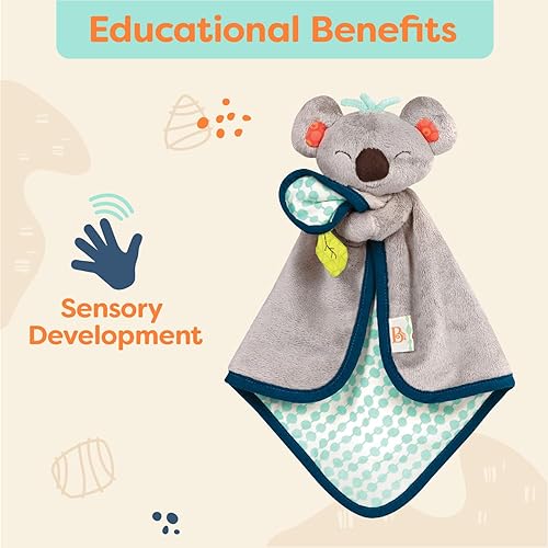 Miniatura 4 de B toys by Battat BX1565Z B Toys - B Snugglies - Manta de seguridad esponjosa Koko The Koala - Adorable manta de bebé con tela suave 125 x 825 x 25