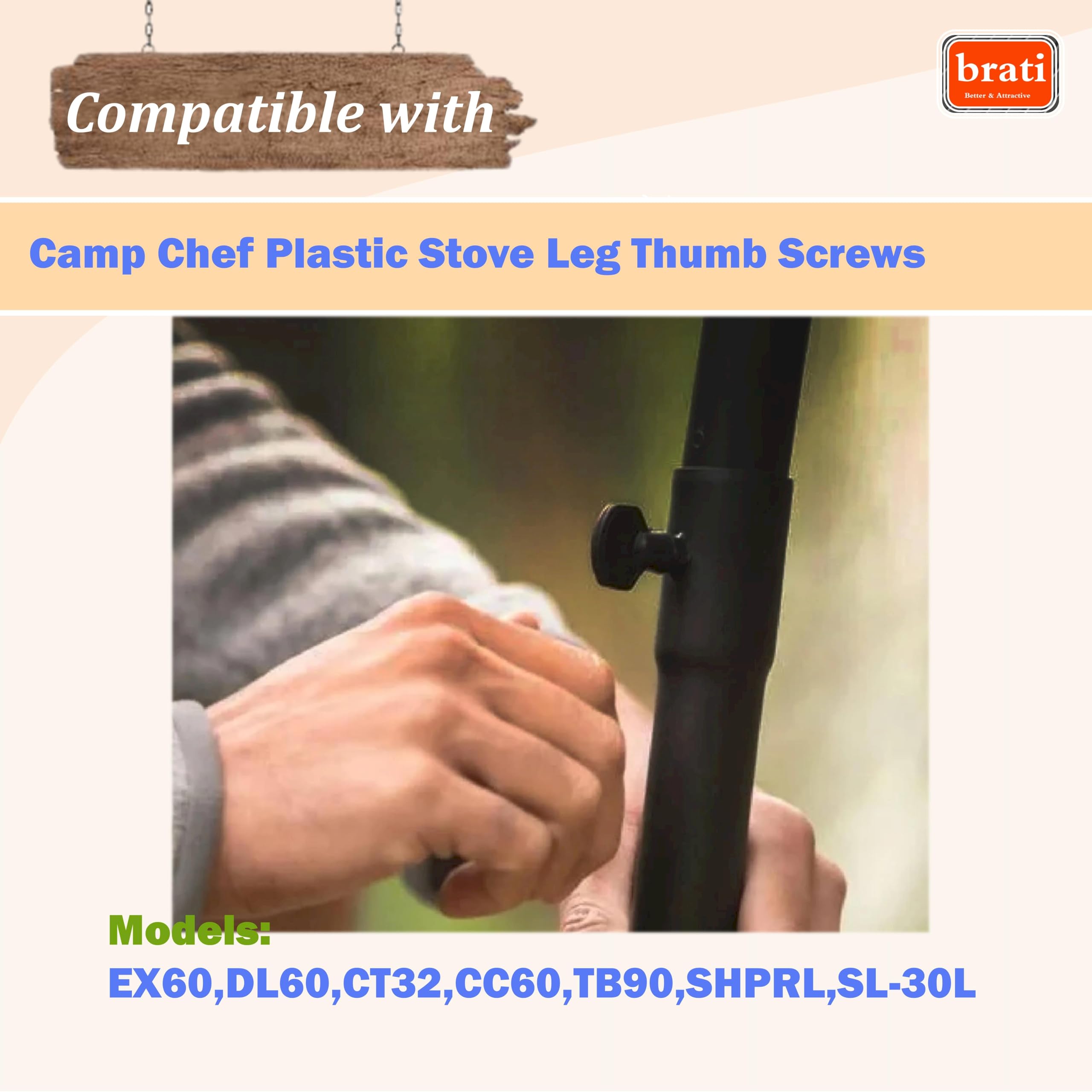 Snapklik.com : Replacement Plastic Stove Leg Thumb Screws For Camp Chef ...