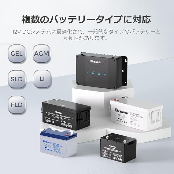 Renogy DCC 12V 30A Running Charger, Built-in MPPT Charge Controller/Isolator Black