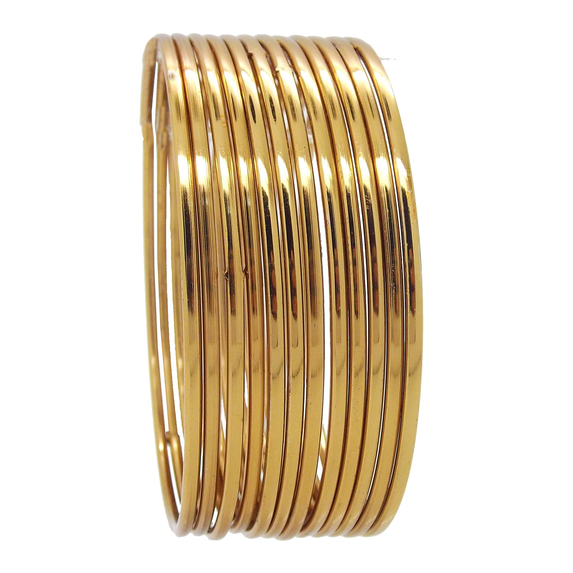 Oxidised Plain Silver Platted 12pc Kada Bangle for Womens-picture-29