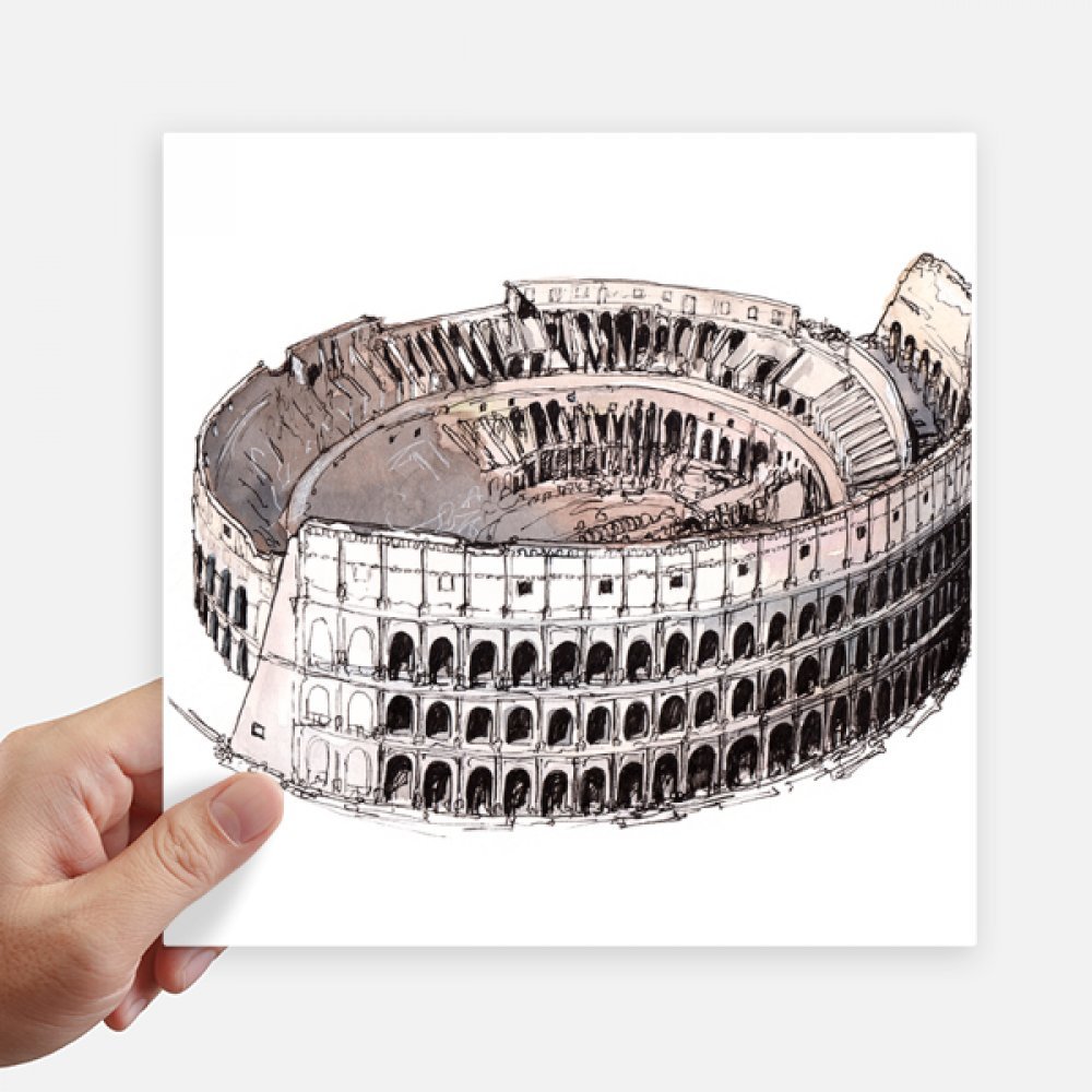 Autocollants Rome Italie 20cm sticker valise et deco murale lot de 4