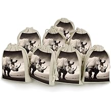 HJTRW South Africa Animal Cotton Drawstring Bags Gift Wrap Bag