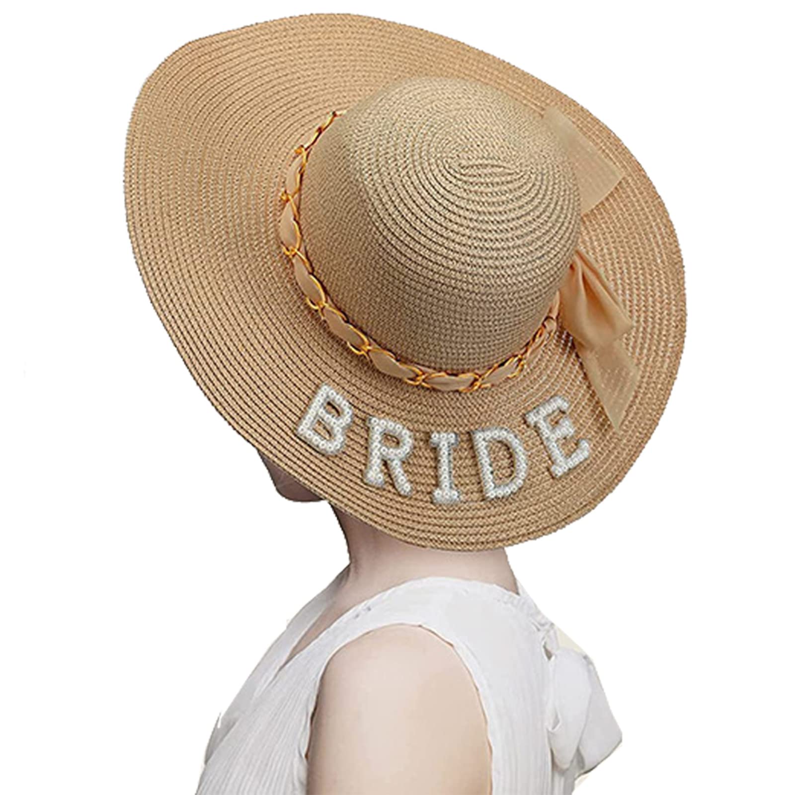 Ensemble de sac à chapeau de paille pour enterrement de vie de jeune fille, enterrement de vie de jeune fille, fiançailles, enterrement de vie de jeune fille, cadeau pour enterrement de vie de