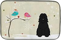 Vista 79 de Caroline's Treasures BB2508DDM - Tapete de secado de platos de perro de montaña bernés con regalos de Navidad entre amigos, tapete absorbente