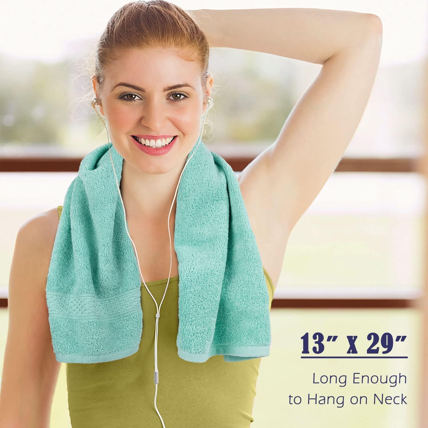 Cleanbear Cotton Hand Towel Set 6-Pack Ultra Soft Hand Towels with Assorted Colors (13 x 29 Inches) Lightweight and Quick Dry - Image 6