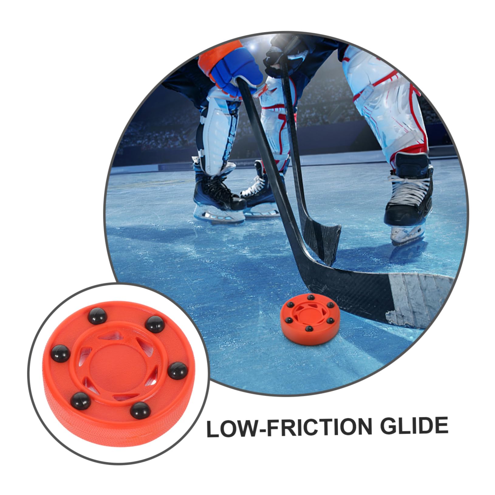 WOONEKY Rondelle de Hockey en Ligne Rouge 2 Pièces Nylon PVC