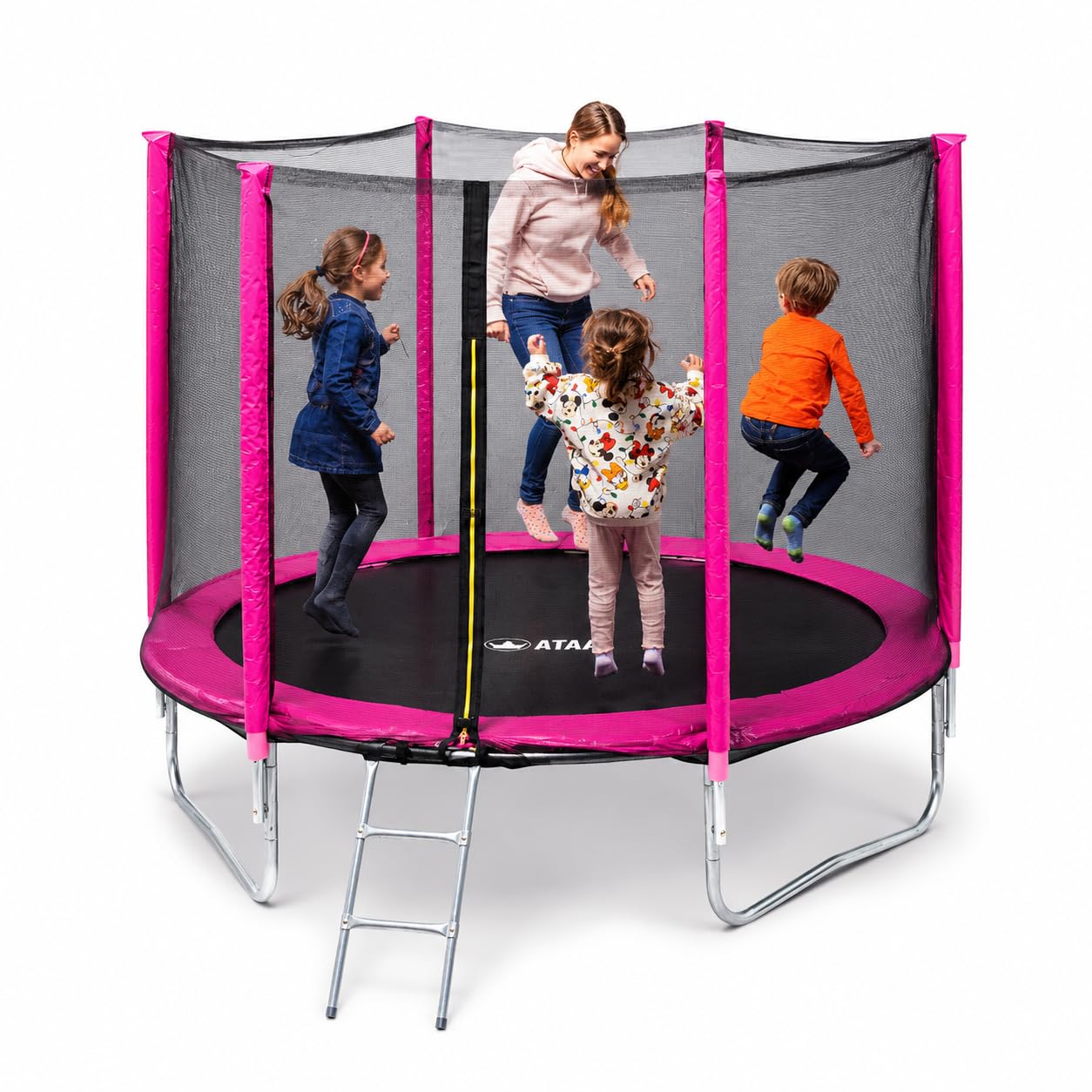 Cama elástica para Varios niños ATAA 250 cm – Escalera, Triple Cierre