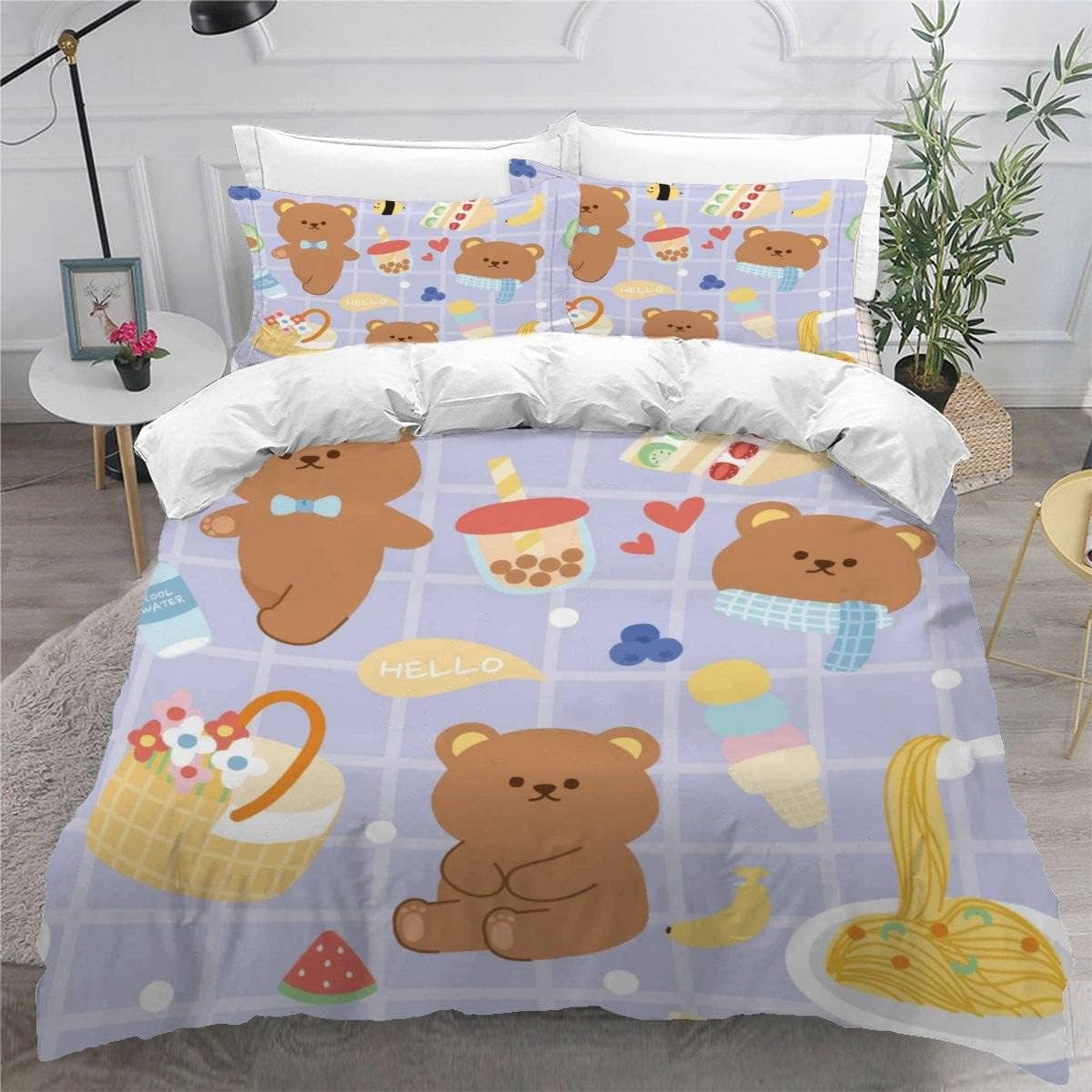 IDIDOS Children's Bed Linen Pink Purple Bed Linen 135 x 200 cm Children