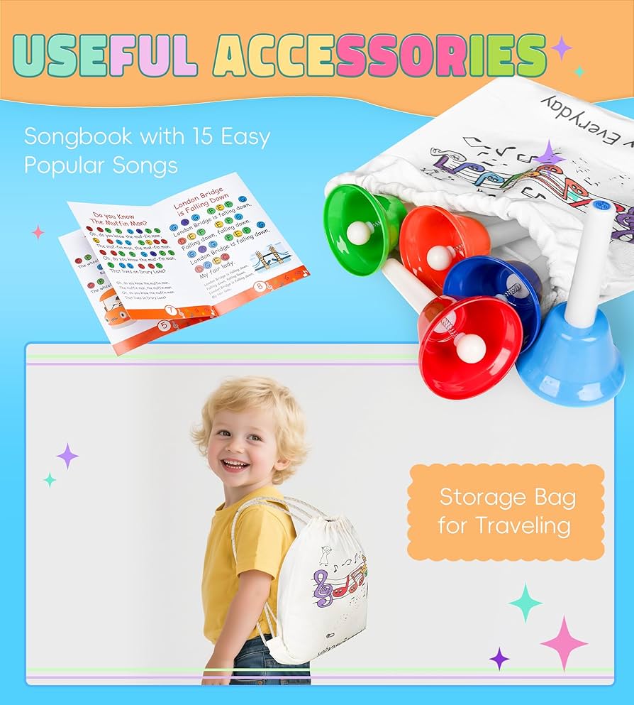 ハンドベルセット 23音　Note Bell Chorus Amazon.com: KC MB-23K/C Music Bell (Handbell), 23 Sound Set